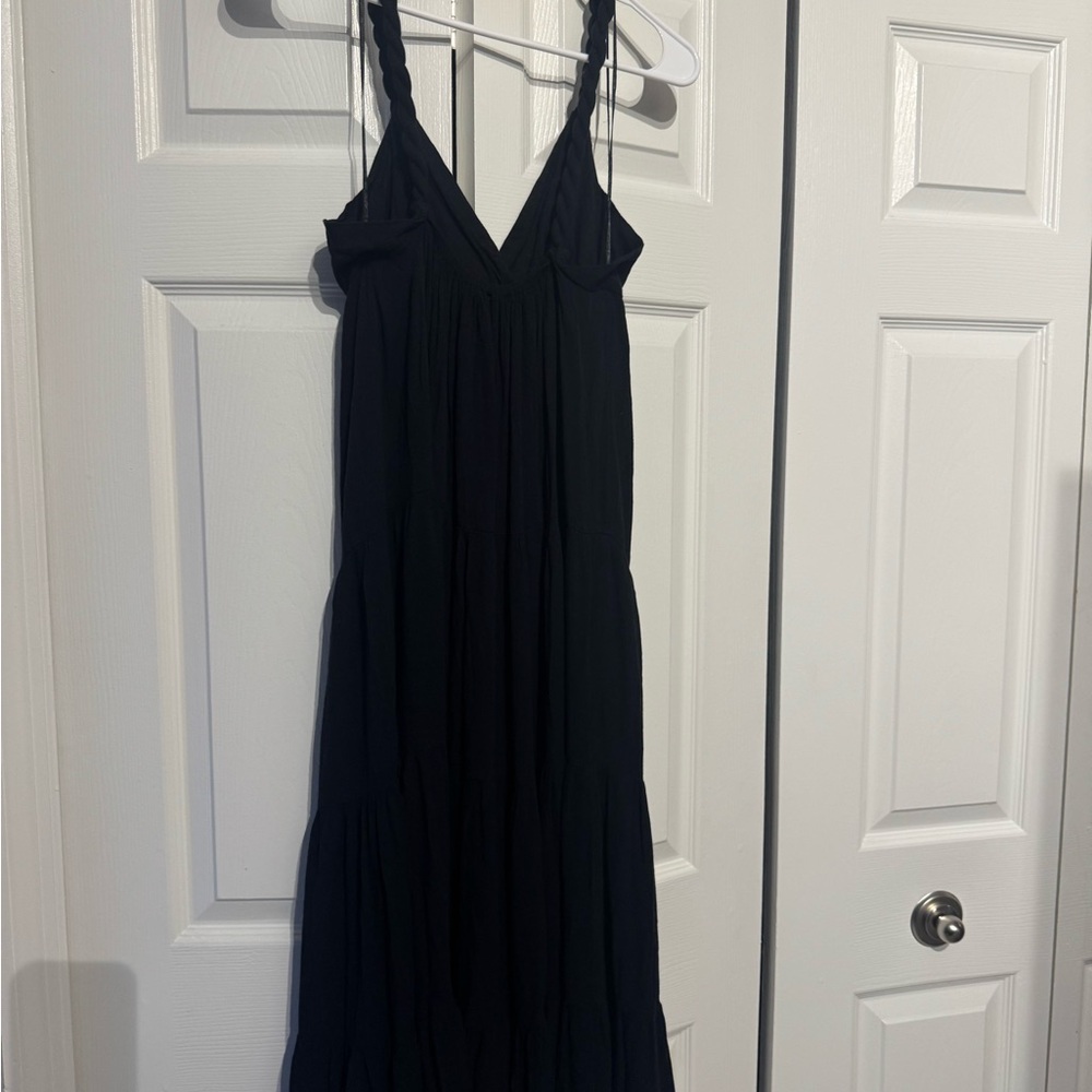 Stradivarius Black Maxi Dress